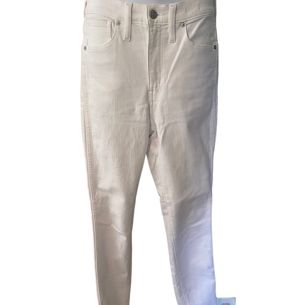 Madewell 10” High-Rise Skinny White Jeans